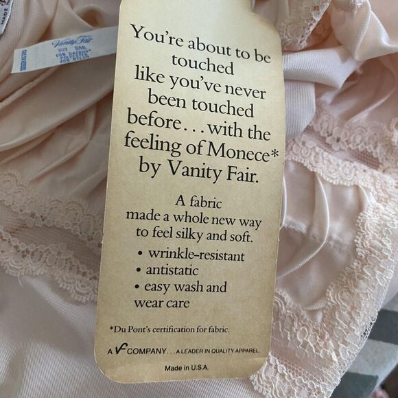 Vintage Vanity Fair Nightgown Robe Set Womens Small Lace Moniece Long USA 70s - Picture 11 of 12